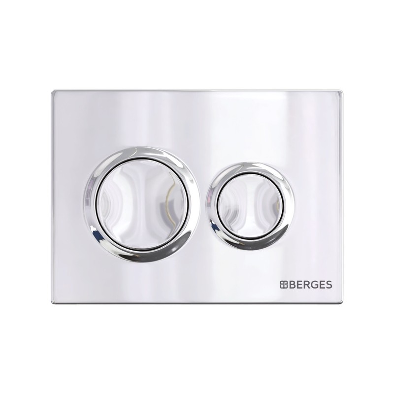 Инсталляция BERGES для скрытого монтажа унитаза NOVUM кнопка O3 хром глянец