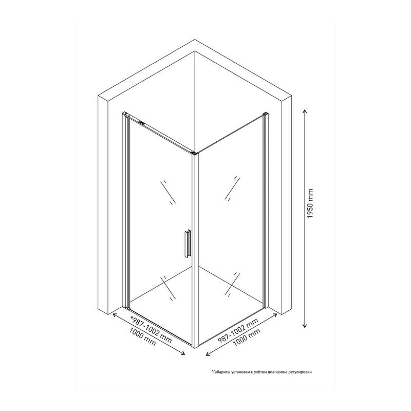 Душевой уголок BERGES LEGOS LS-1 1000х1000