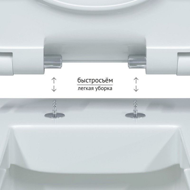 Унитаз BERGES подвесной STRATI 53,5 см , сиденье дюропласт Strati SO, микролифт, быстросъем