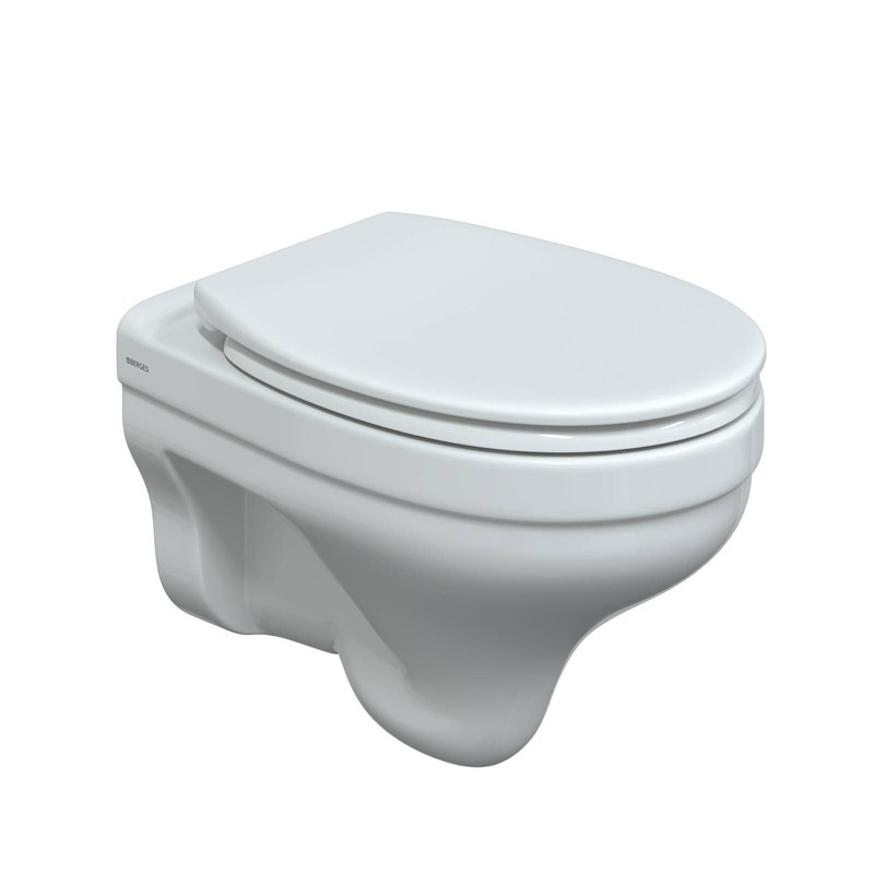 Комплект BERGES: инсталляция NOVUM, кнопка D7 белая/хром глянец, унитаз ALBIT S, сиденье дюропласт Top Slim SO