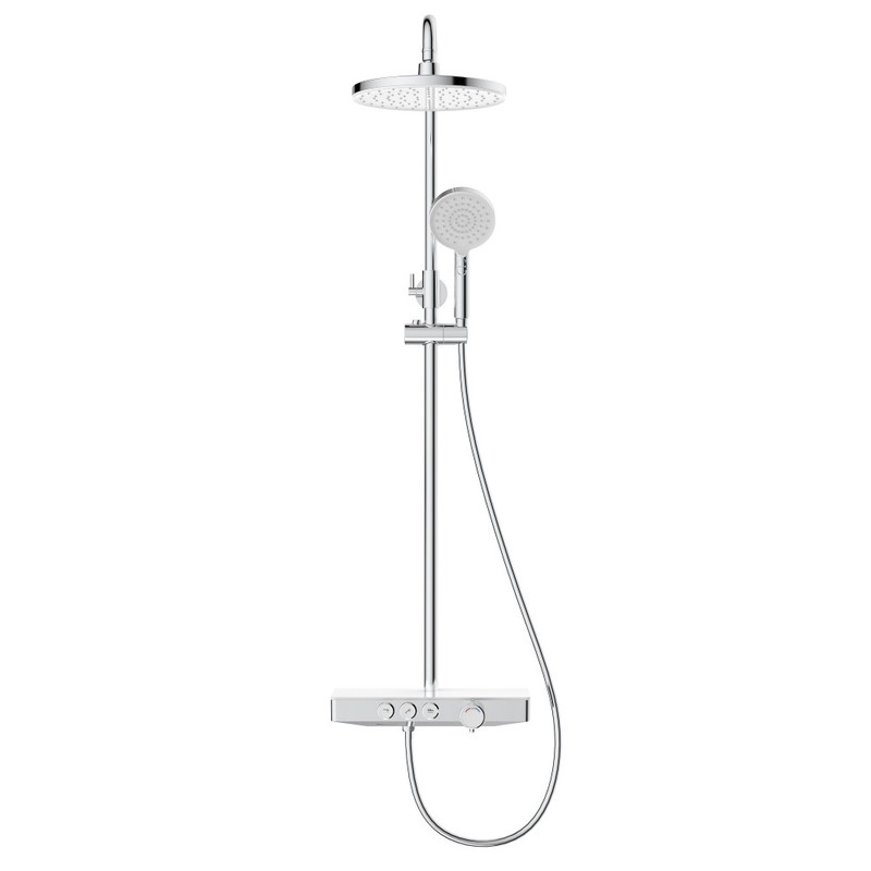 Душевая стойка BERGES MORANS с изливом и термостатом, хром