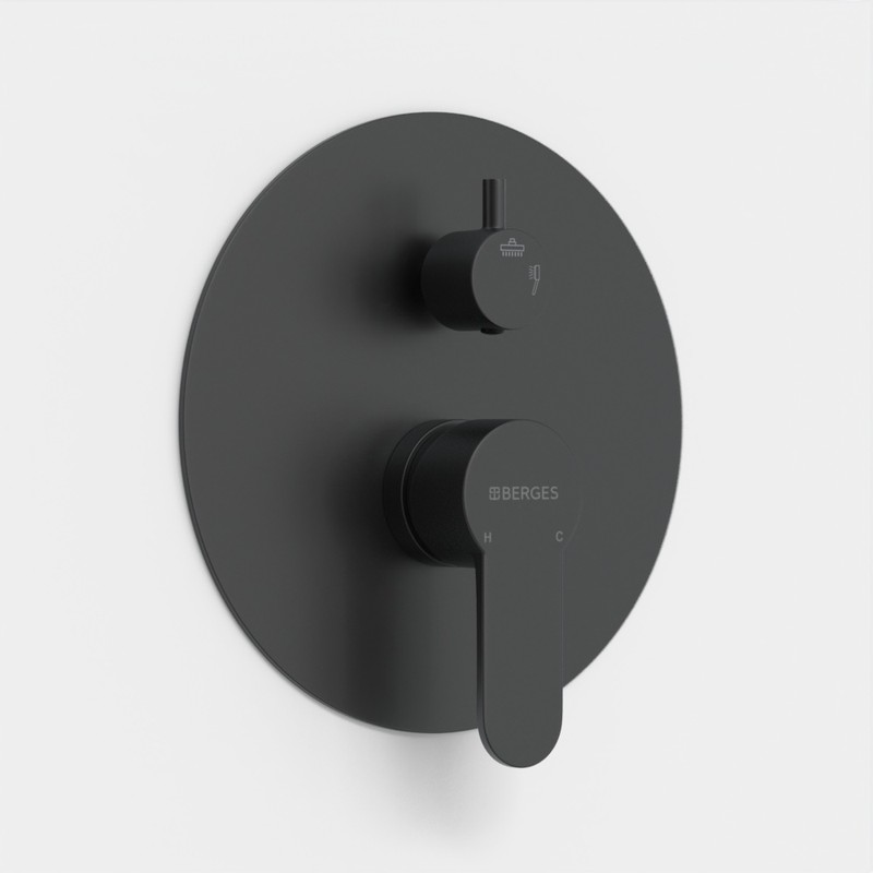 Душевой комплект BERGES VENTAS 2R BLACK, черный матовый