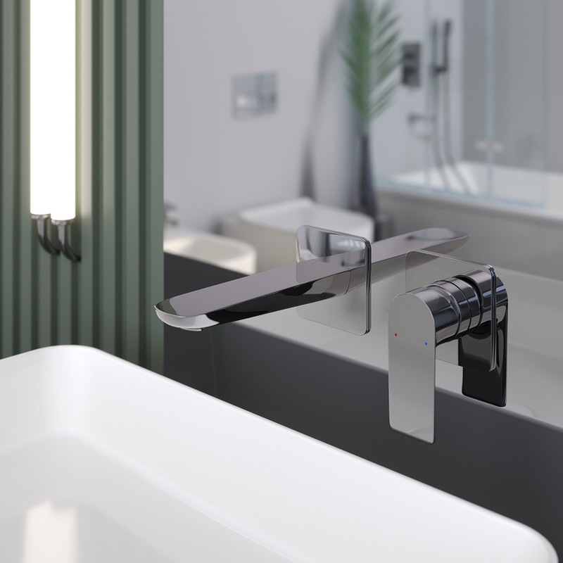 Смеситель для раковины VENTAS S скрытого монтажа, раздельный, хром глянцевый