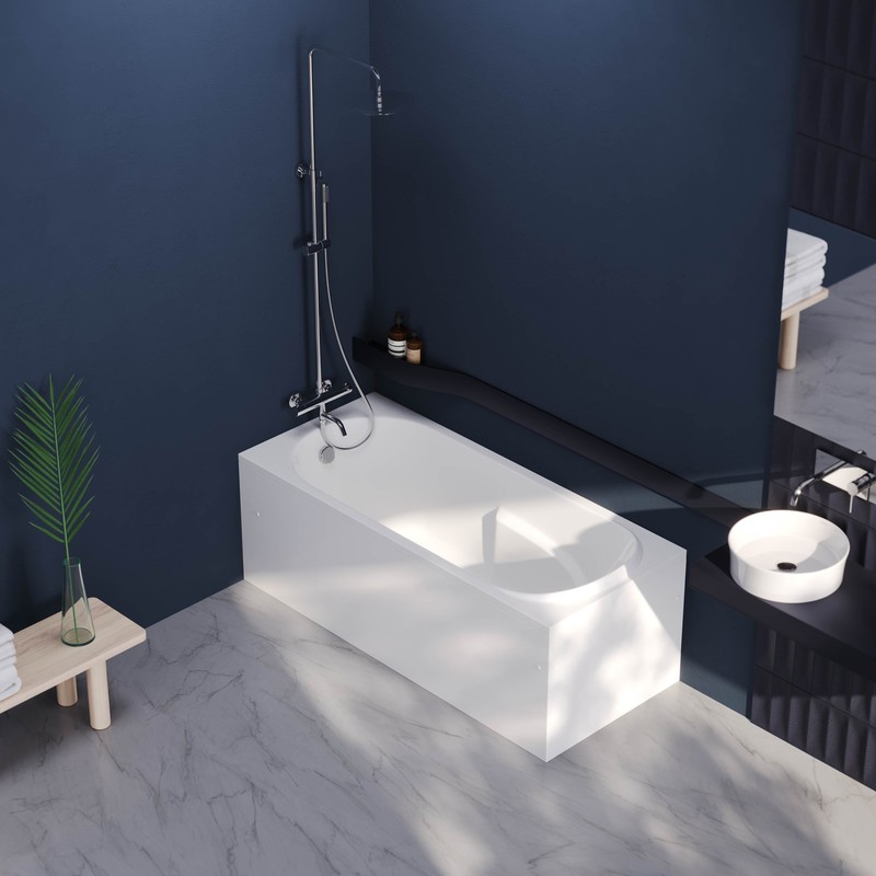 Ванна BERGES акриловая LUMBO 170x75 с каркасом