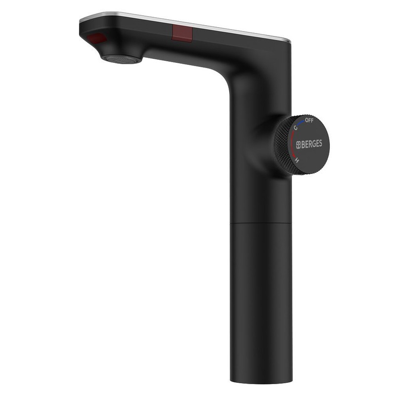 Смеситель для раковины BERGES MORANS сенсорный высокий, черный матовый