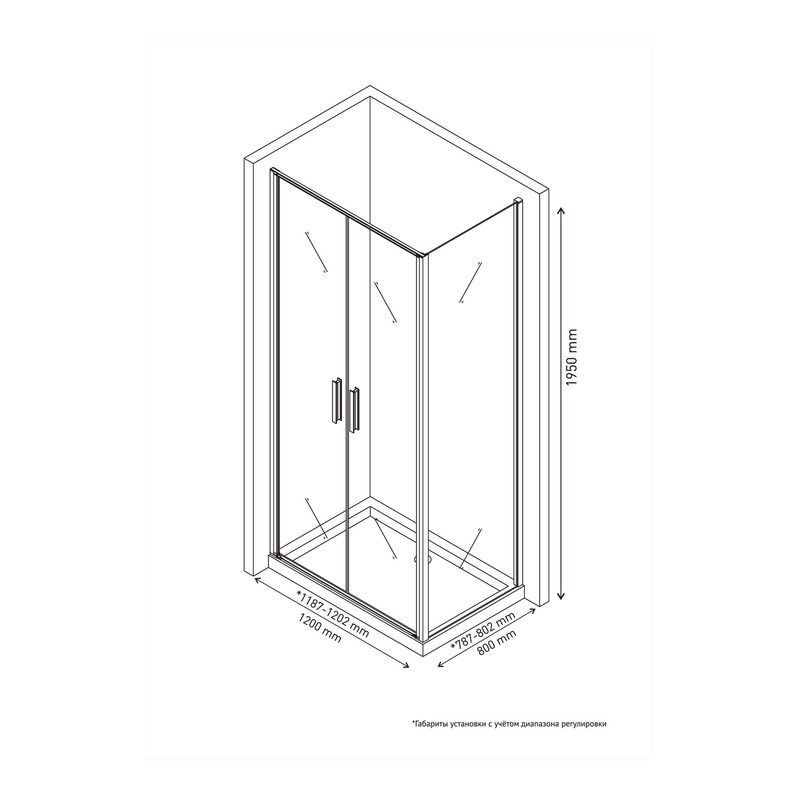 Душевой уголок BERGES LEGOS LS-3 1200х800
