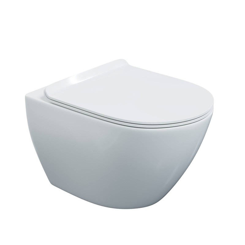 Комплект BERGES: инсталляция NOVUM, кнопка R5, унитаз PUMA Rimless 51 см, сиденье дюропласт Toma Slim SO