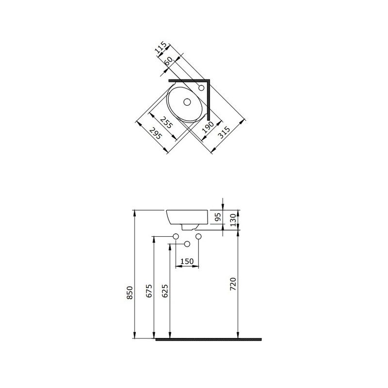 Раковина BERGES Small, 45х31 см