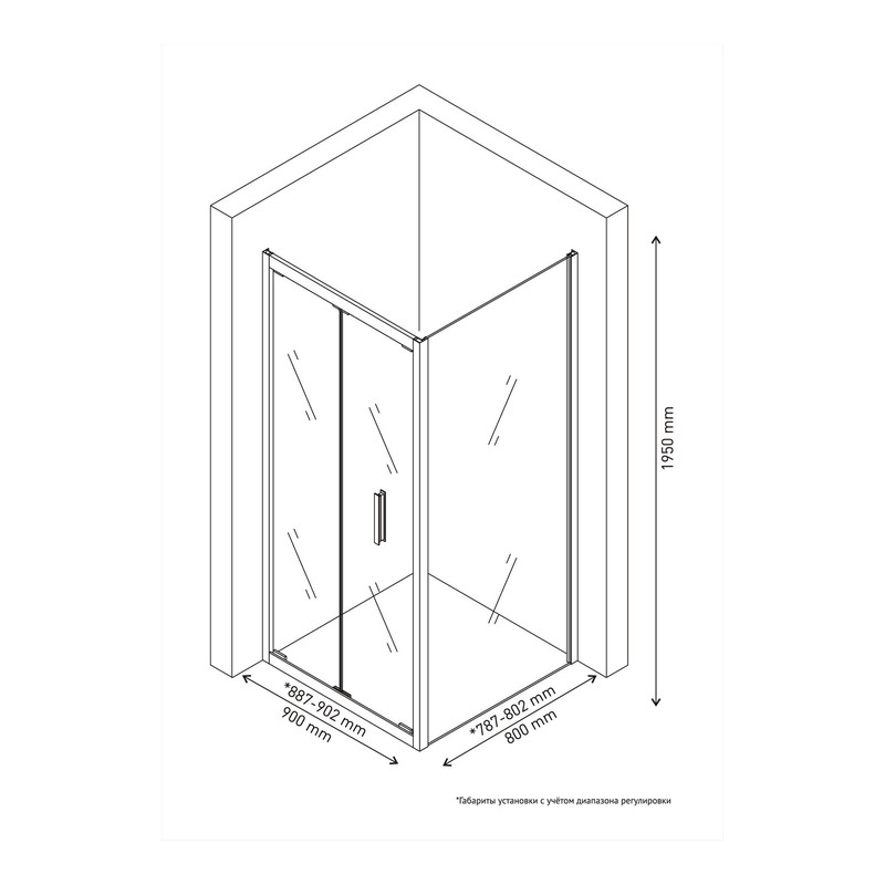 Душевой уголок BERGES LEGOS LS-4 900х800