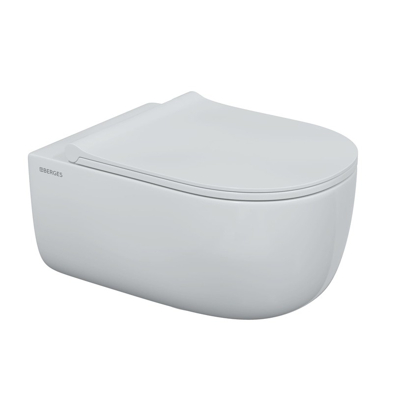 Комплект BERGES: инсталляция NOVUM кнопка L5 черная Soft Touch, унитаз EGO XL Rimless, сиденье дюропласт Toma Slim SO, микролифт, быстросъем