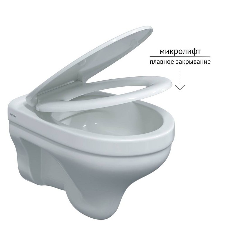 Комплект BERGES: инсталляция ATOM 410, кнопка Atom Line белая, унитаз ALBIT S, сиденье дюропласт Optim SO