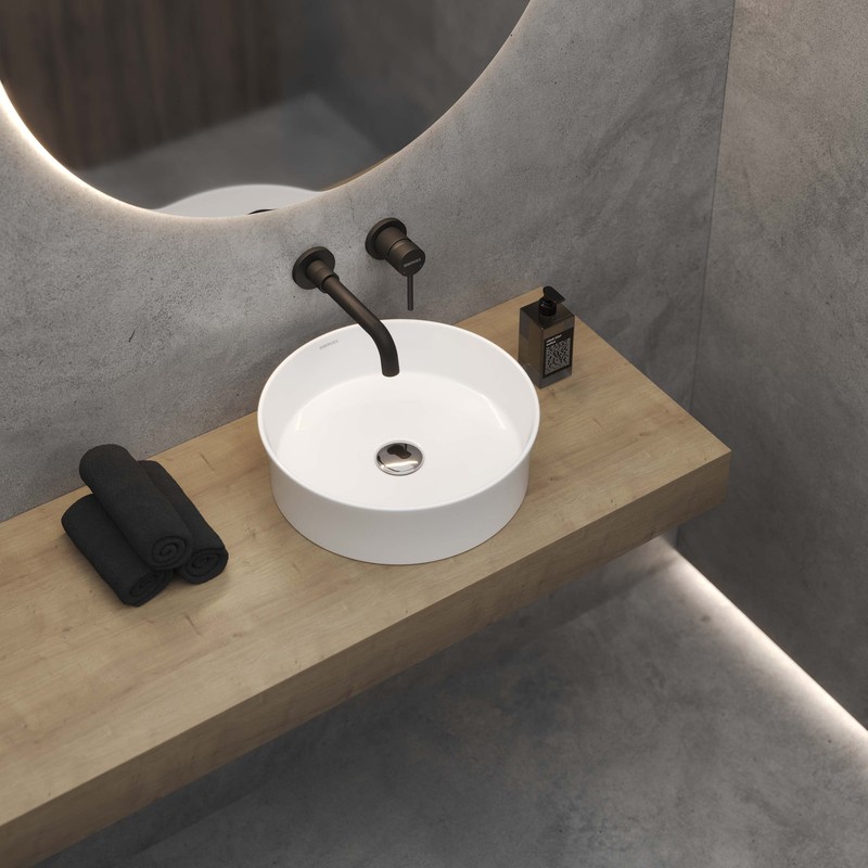 Раковина BERGES Small накладная, 29х24 см, с отверстием под смеситель