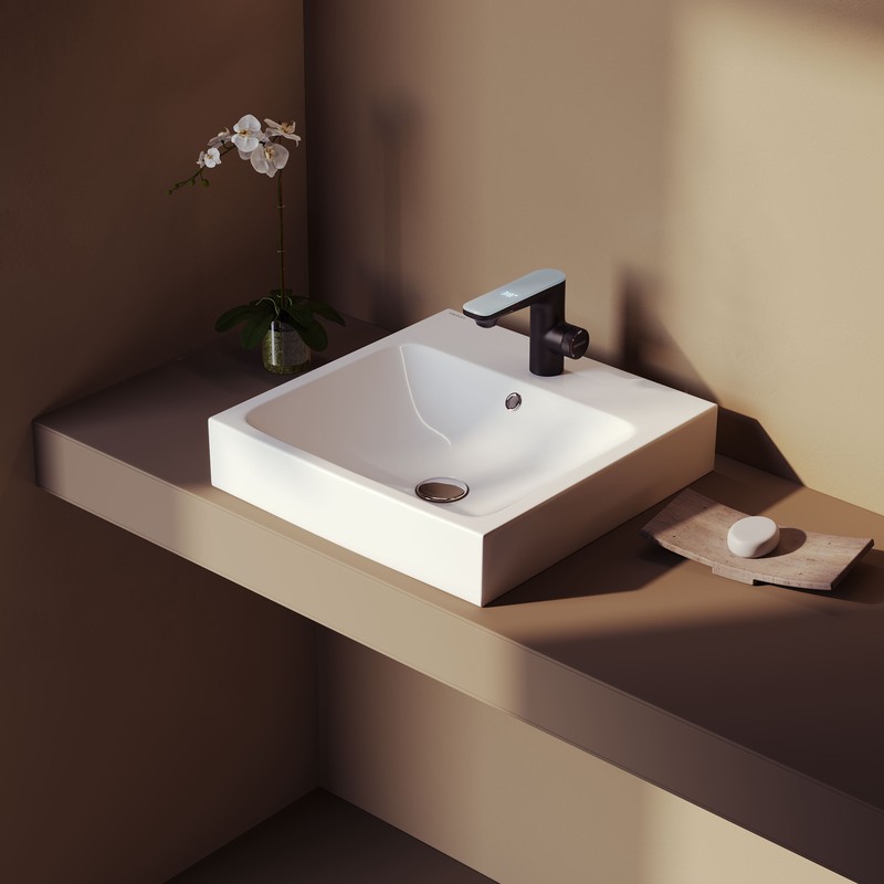 Раковина BERGES Ego встраиваемая снизу, 55х41 см, без отверстия под смеситель