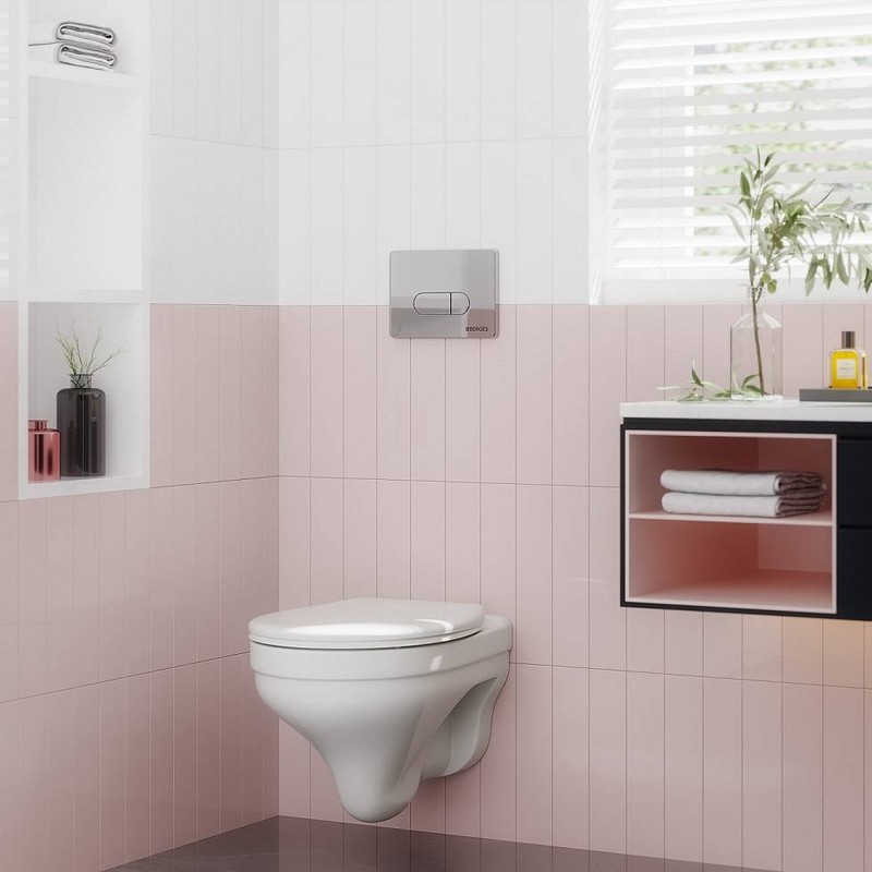 Унитаз BERGES подвесной  ALBIT S Rimless 52 см, сиденье Optim SO, микролифт, быстросъем