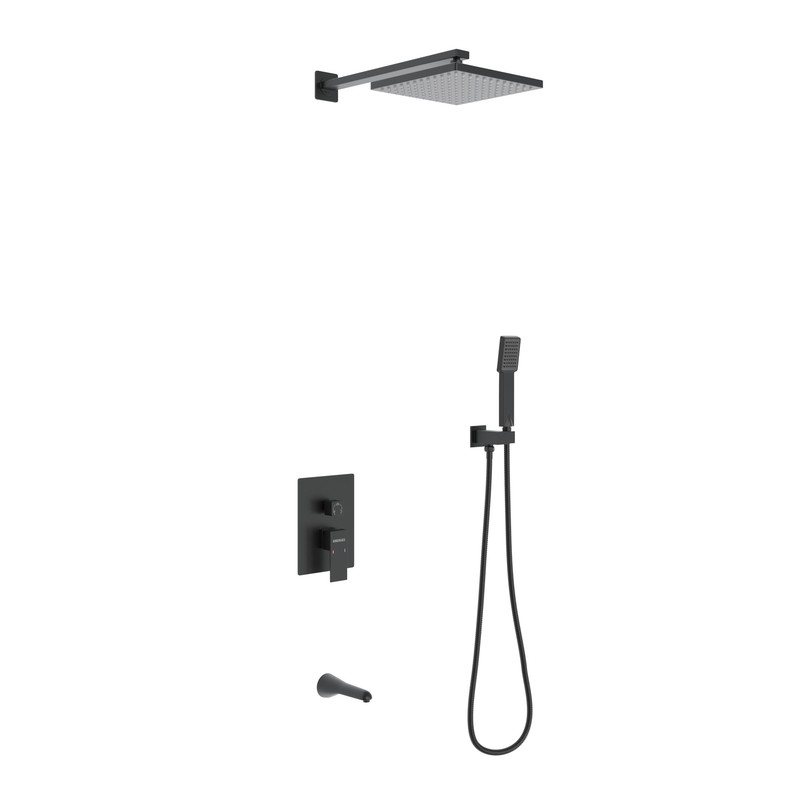 Душевой комплект BERGES NARDIS 3S BLACK, черный матовый