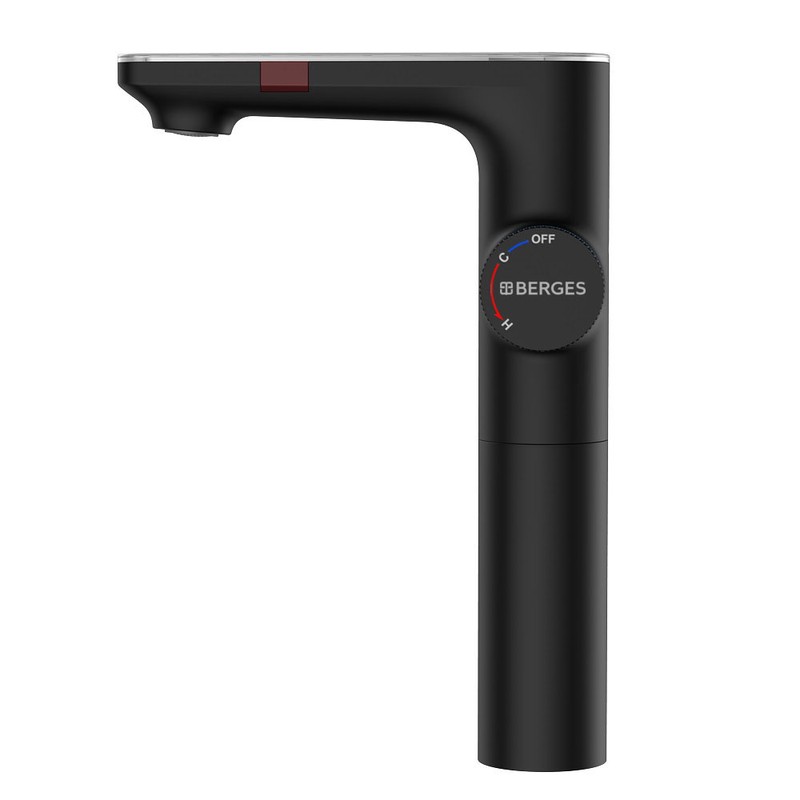 Смеситель для раковины BERGES MORANS сенсорный высокий, черный матовый