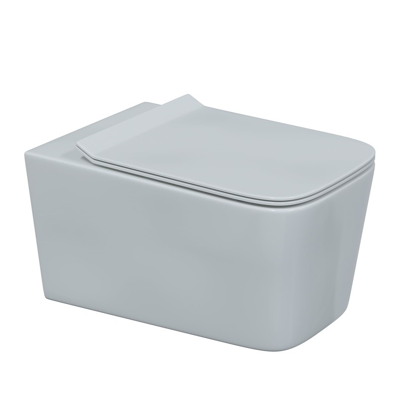 Комплект BERGES для монтажа подвесного унитаза: инсталляция NOVUM525, кнопка R2 матовый хром, унитаз FLOE, сиденье дюропласт FLOE Slim SO