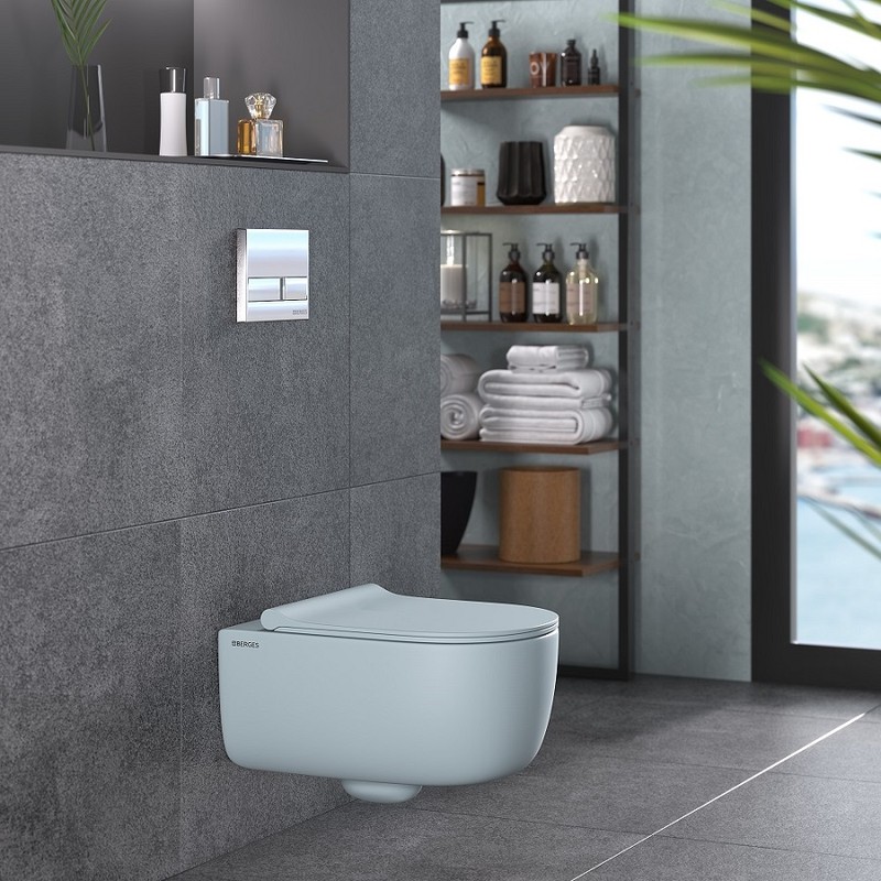 EGO XL, матовый голубой, микролифт, быстросъёмное