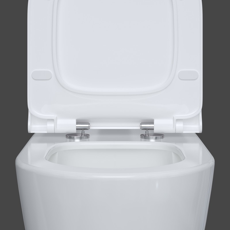 Унитаз BERGES подвесной MASCON  Rimless 57 см, сиденье дюропласт Toma Slim SO, микролифт, быстросъем