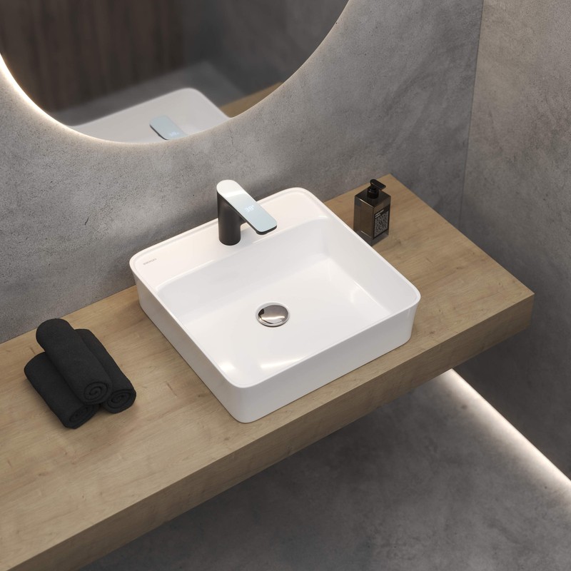 Раковина BERGES Ego SL накладная, Ø 38 см, без отверстия под смеситель