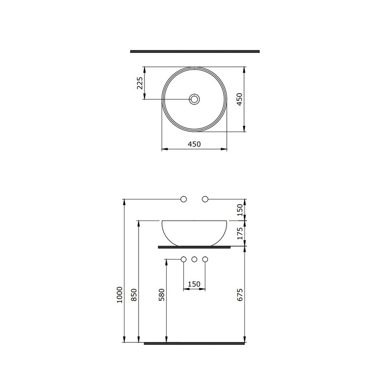 Раковина BERGES Strati, 48,5х48 см