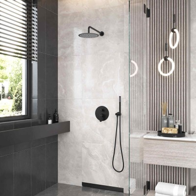 Душевой комплект BERGES VENTAS 2R BLACK, черный матовый