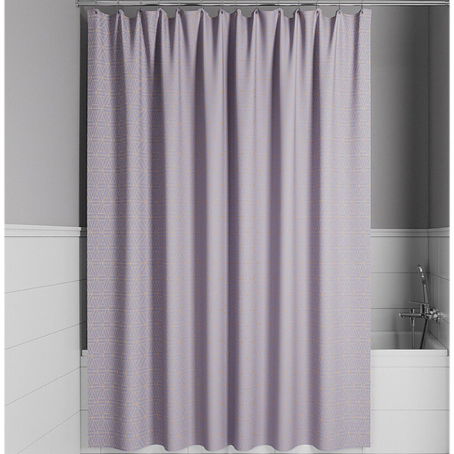 Штора для ванной комнаты Iddis Base BG02P24i11, 240 x 200 см, полиэстер, цвет фиолетовый