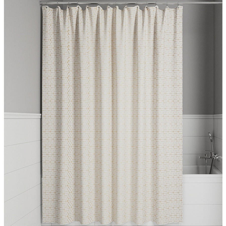 Штора для ванной комнаты Iddis Base BG03P24i11, 240 x 200 см, полиэстер, цвет белый, бежевый