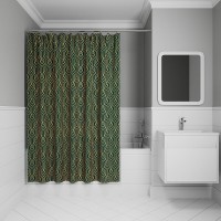 Штора для ванной комнаты Iddis Base BG06P18i11, 180 x 200 см, полиэстер, цвет зеленый