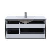 Тумба с раковиной Iddis Bild BIL10G0i95K, 100 см, подвесная, темно-серый