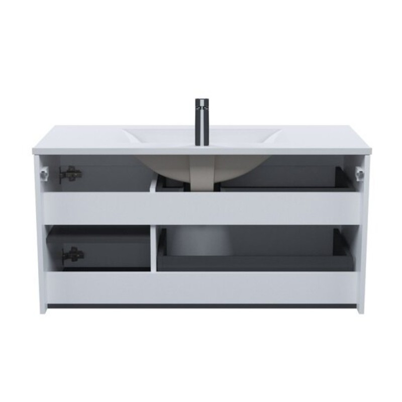 Тумба с раковиной Iddis Bild BIL10W0i95K, 100 см, подвесная, белый
