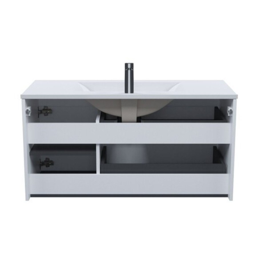 Тумба с раковиной Iddis Bild BIL10W0i95K, 100 см, подвесная, белый