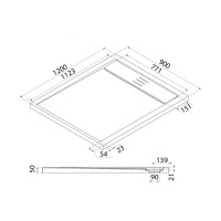 Душевой поддон Iddis Bild BIL5WS0i22, 120 х 90 см, прямоугольный