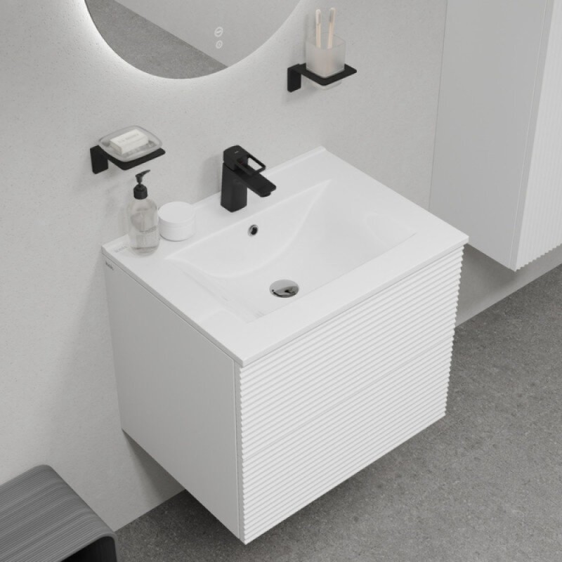 Тумба с раковиной Iddis Bild BIL60W0i95K, 60 см, подвесная, цвет белый