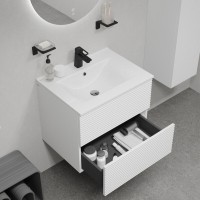 Тумба с раковиной Iddis Bild BIL60W0i95K, 60 см, подвесная, цвет белый
