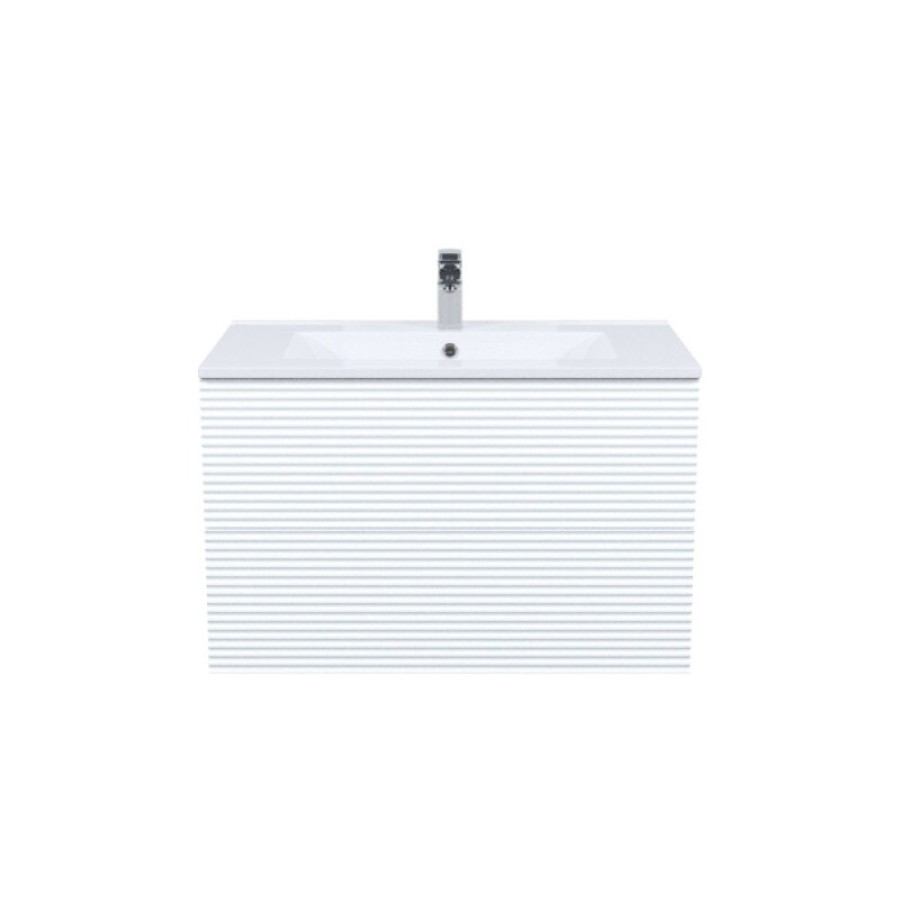 Тумба с раковиной Iddis Bild BIL80W0i95K, 80 см, подвесная, белый