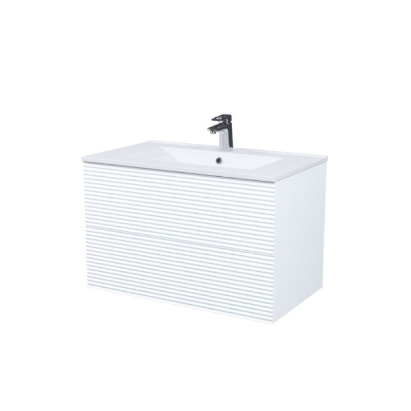 Тумба с раковиной Iddis Bild BIL80W0i95K, 80 см, подвесная, белый