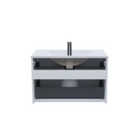 Тумба с раковиной Iddis Bild BIL80W0i95K, 80 см, подвесная, белый