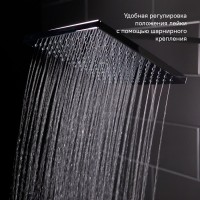 Душевая система Iddis Bild BILBL1Fi06, верхний душ, черный матовый