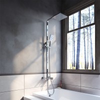 Душевая система Iddis Bild BILSB1Fi06, верхний душ, хром