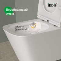 Подвесной унитаз Iddis Bild BIQRNSEi25, безободковый, с сиденьем Soft Close, белый