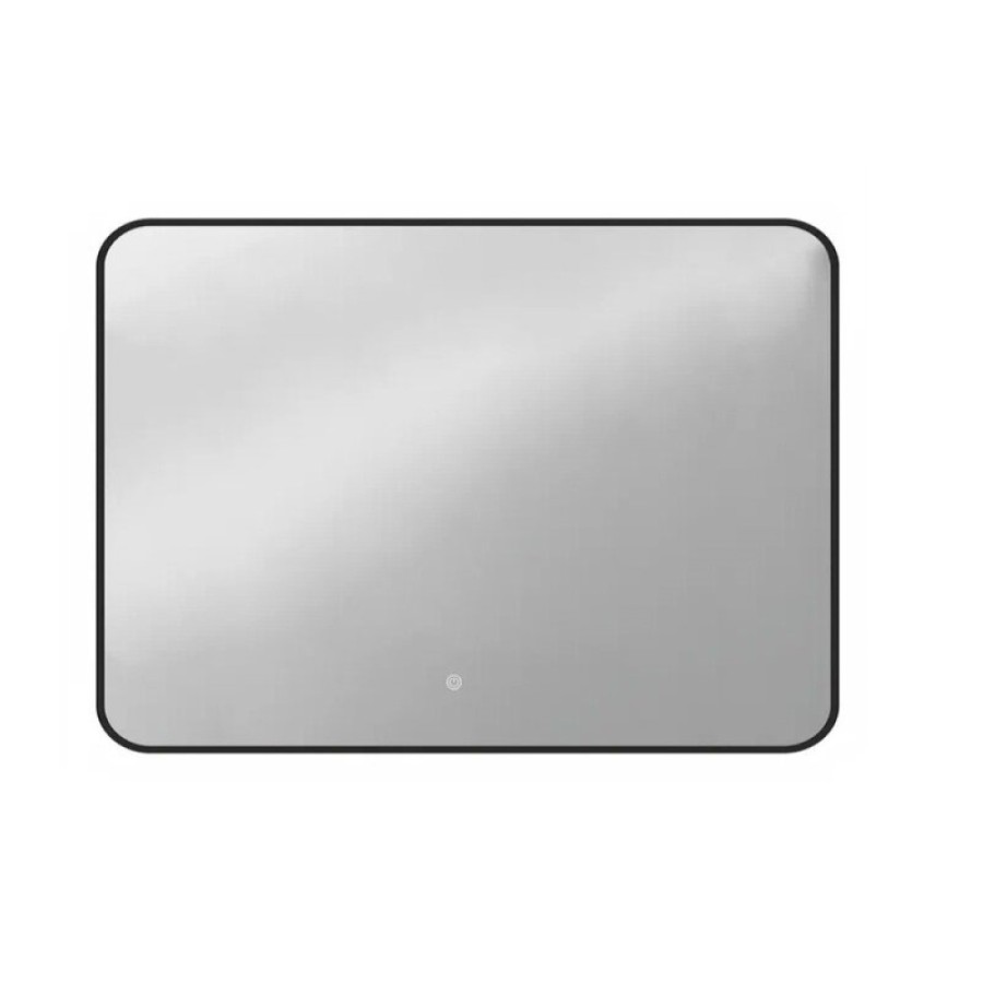 Зеркало Orange Black, 100 х 80 см, с LED подсветкой и сенсорной кнопкой, цвет черный, BL-100ZE