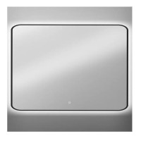 Зеркало Orange Black, 100 х 80 см, с LED подсветкой и сенсорной кнопкой, цвет черный, BL-100ZE