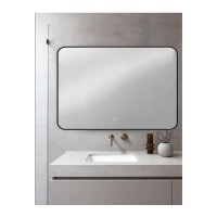 Зеркало Orange Black, 100 х 80 см, с LED подсветкой и сенсорной кнопкой, цвет черный, BL-100ZE