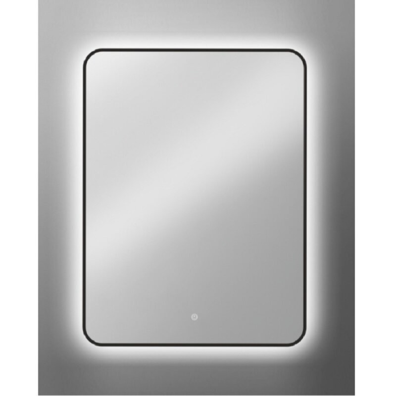 Зеркало Orange Black, 50 х 70 см, с LED подсветкой и сенсорной кнопкой, цвет черный, BL-50ZE