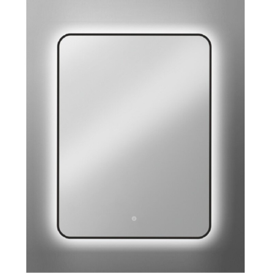 Зеркало Orange Black, 50 х 70 см, с LED подсветкой и сенсорной кнопкой, цвет черный, BL-50ZE