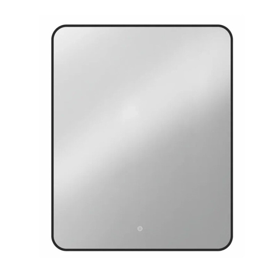 Зеркало Orange Black, 60 х 80 см, с LED подсветкой и сенсорной кнопкой, цвет черный, BL-60ZE