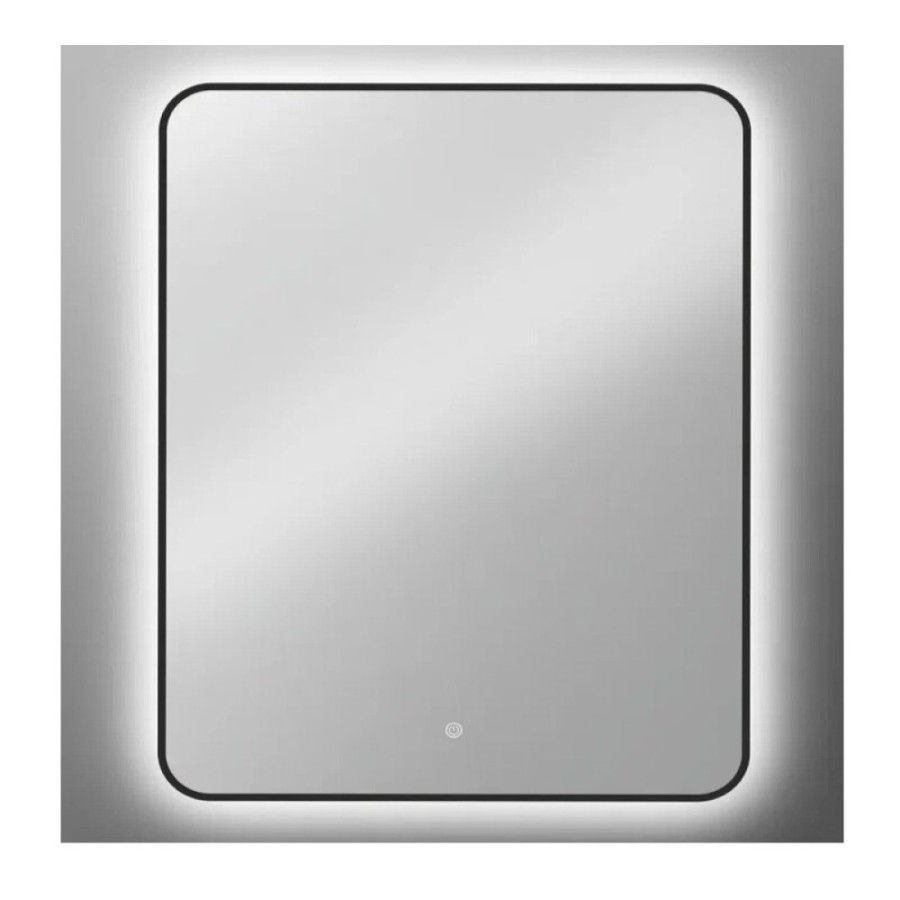 Зеркало Orange Black, 60 х 80 см, с LED подсветкой и сенсорной кнопкой, цвет черный, BL-60ZE