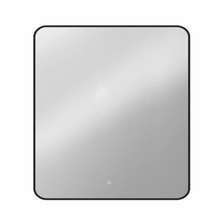 Зеркало Orange Black, 80 х 80 см, с LED подсветкой и сенсорной кнопкой, цвет черный, BL-80ZE