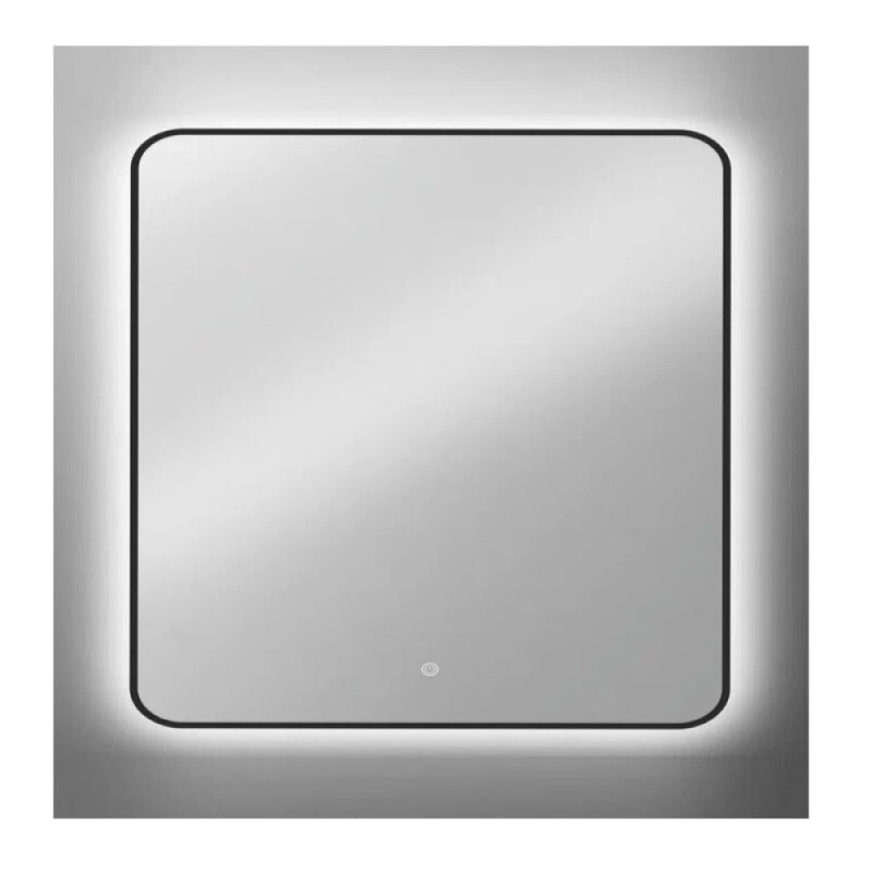 Зеркало Orange Black, 80 х 80 см, с LED подсветкой и сенсорной кнопкой, цвет черный, BL-80ZE